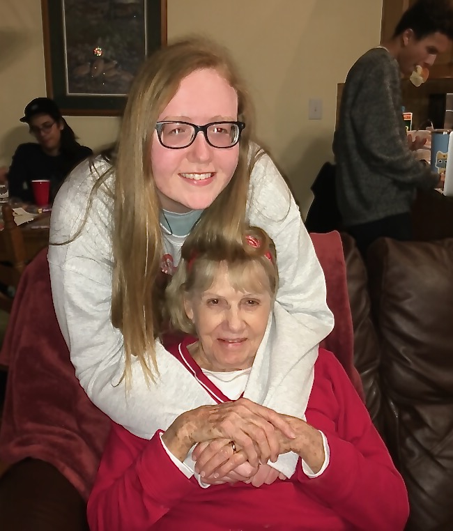 Makayla with her grandmother Mema